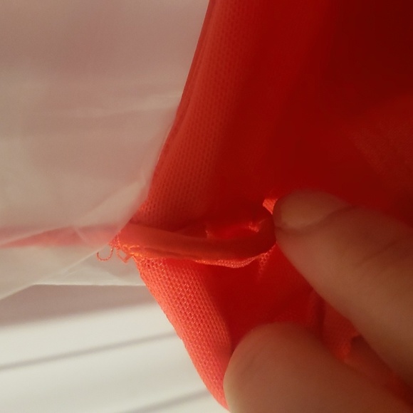 NWOT Alice and Olivia Red Chili Pepper Silk Slit Dress - Picture 9 of 11